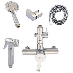 HAFQ 海岸風(fēng)情 全銅淋浴龍頭花灑馬桶噴槍套裝(龍頭、花灑、噴槍、軟管、花灑座) 7件套 L002+PRZ01+HRZ03 【HAFQ 海岸風(fēng)情】 價格 報價 圖片 - 亞馬遜中國